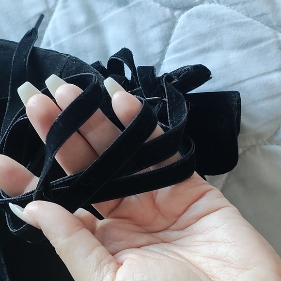 Velvet Babydoll Pleaser Boots - Picture 13 of 15